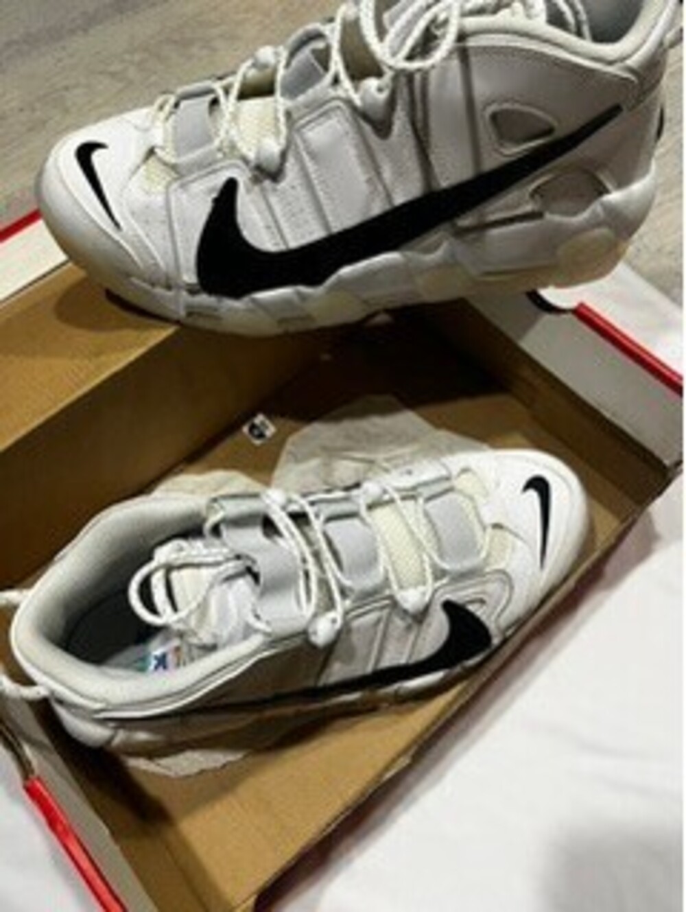 Nike White Basketball Shoes with Black Swoosh